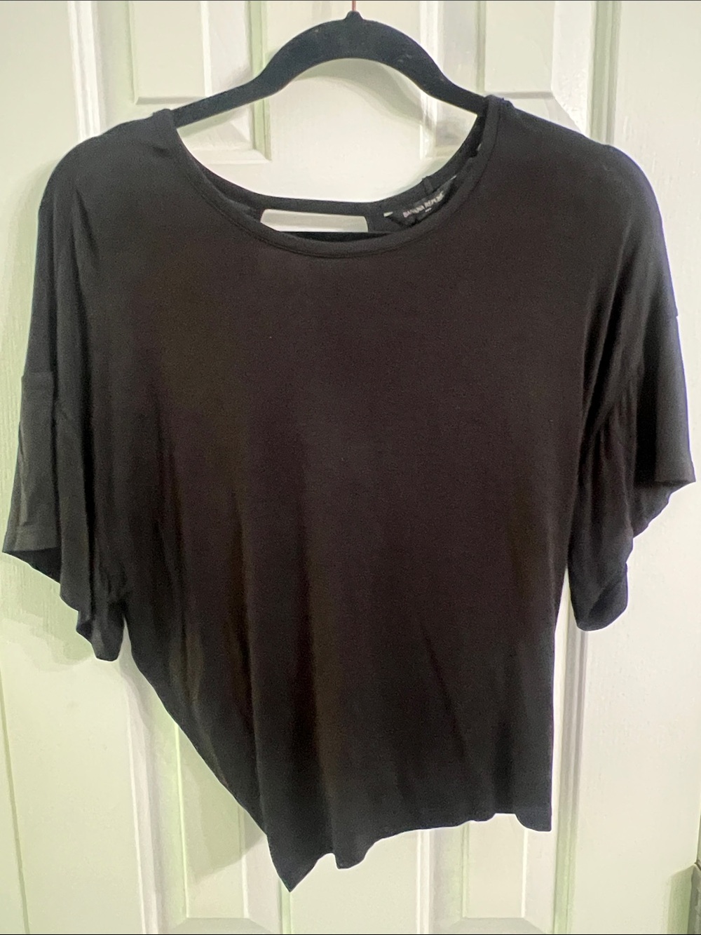 Banana Republic Black Short-Sleeve Relaxed Tee